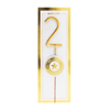 Mini Wunderkerze gold Zahl 2