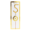 Mini Wunderkerze gold Zahl 5