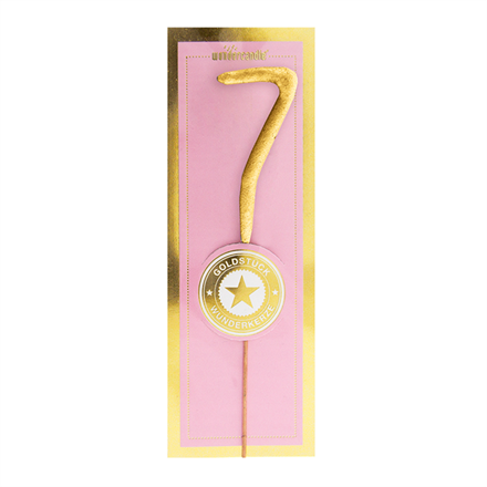 Mini Wunderkerze gold Zahl 7