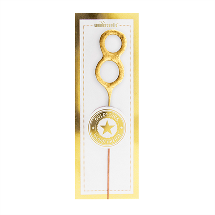 Mini Wunderkerze gold Zahl 8