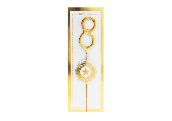Mini Wunderkerze gold Zahl 8