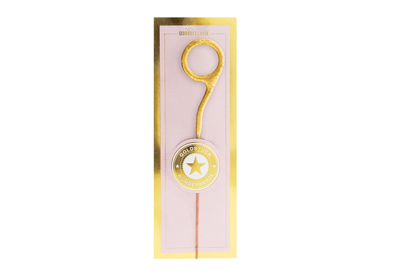 Mini Wunderkerze gold Zahl 9