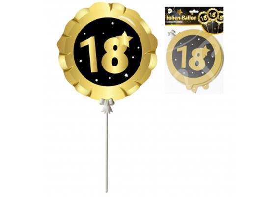 Mini Zahlenballon 18 selbstaufblasend (3 Stk)