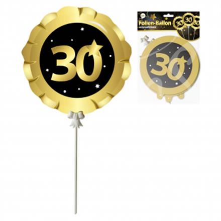 Mini Zahlenballon 30 selbstaufblasend (3 Stk)