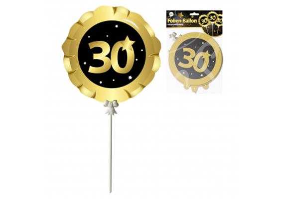 Mini Zahlenballon 30 selbstaufblasend (3 Stk)