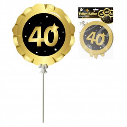 Mini Zahlenballon 40 selbstaufblasend (3 Stk)