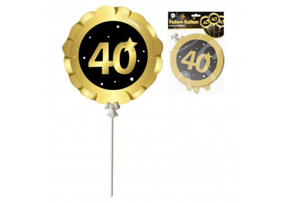 Mini Zahlenballon 40 selbstaufblasend (3 Stk)