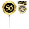 Mini Zahlenballon 50 selbstaufblasend (3 Stk)