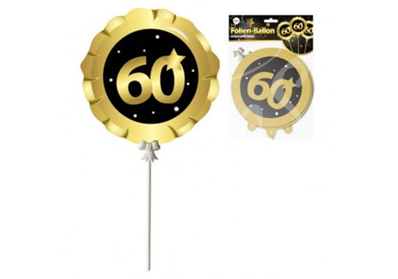 Mini Zahlenballon 60 selbstaufblasend (3 Stk)