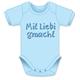 Mit Liebi gmacht hellblau Body - Grösse 62/68