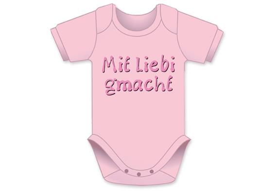 Mit Liebi gmacht rosa Body - Grösse 62/68