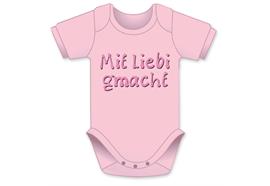 Mit Liebi gmacht rosa Body - Grösse 74/80
