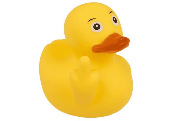 Mittelfinger Badeente
