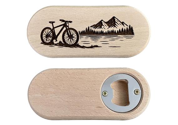 Mountainbike Velo Holz Flaschenöffner