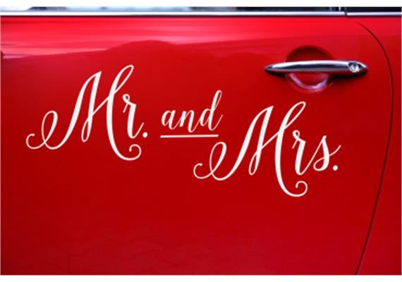 Mr & Mrs Autoaufkleber | Bild 1
