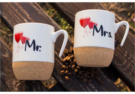Mr & Mrs Kaffeetassen Kork | Bild 2
