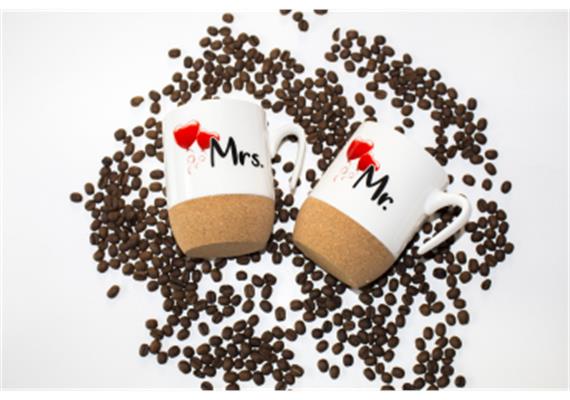 Mr & Mrs Kaffeetassen Kork | Bild 3
