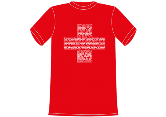 Nationalhymne Schweiz T-Shirt (deutsch) - XXL