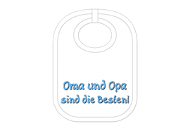 Oma und Opa Babylatz - Textilfarbe hellblau