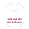Oma und Opa Babylatz - Textilfarbe rosa