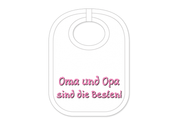 Oma und Opa Babylatz - Textilfarbe rosa | Bild 1