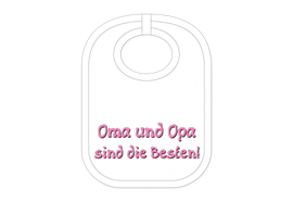 Oma und Opa Babylatz - Textilfarbe rosa