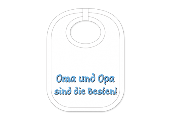 Oma und Opa Babylatz - Textilfarbe weiss | Bild 1
