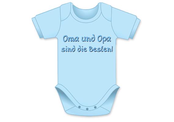 Oma und Opa hellblau Body - Grösse 62/68