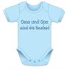 Oma und Opa hellblau Body - Grösse 74/80