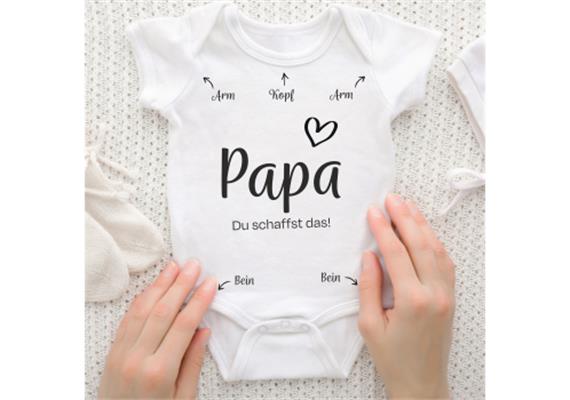 Papa schaffst das Body - Grösse 62/68