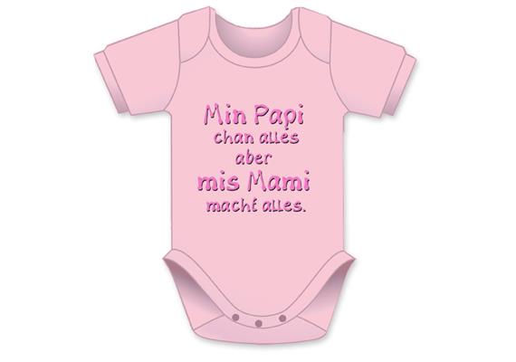 Papi chan Mami macht rosa Body - Grösse 74/80