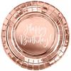 Pappteller Birthday roségold