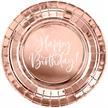 Pappteller Birthday roségold | Bild 1
