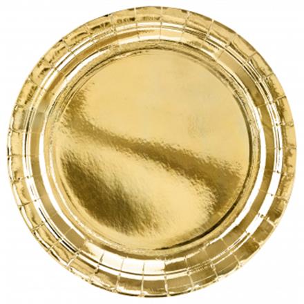 Pappteller rund gold