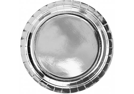 Pappteller rund silber | Bild 1