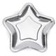 Pappteller Stern silber (23 cm)