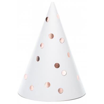 Partyhüte Punkte roségold