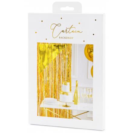 Partyvorhang Lametta gold