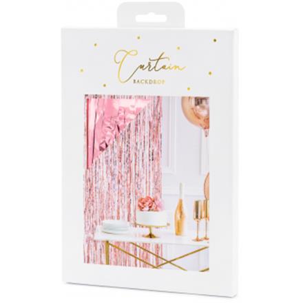 Partyvorhang Lametta roségold