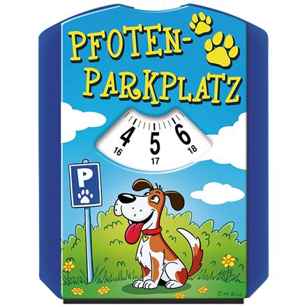 Pfoten Parkplatz Parkscheibe