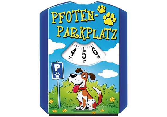 Pfoten Parkplatz Parkscheibe