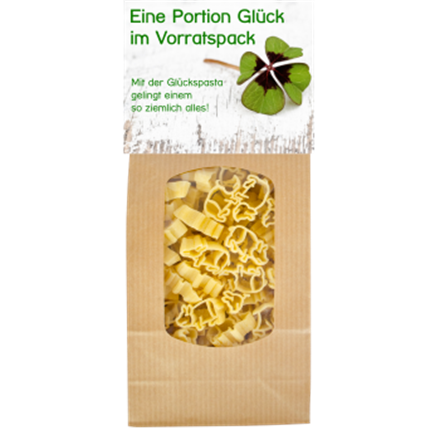 Portion Glück Schwein Pasta