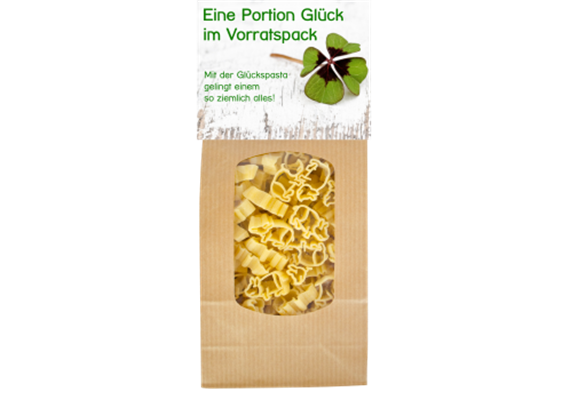 Portion Glück Schwein Pasta