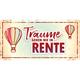 Rente Metallschild Träume