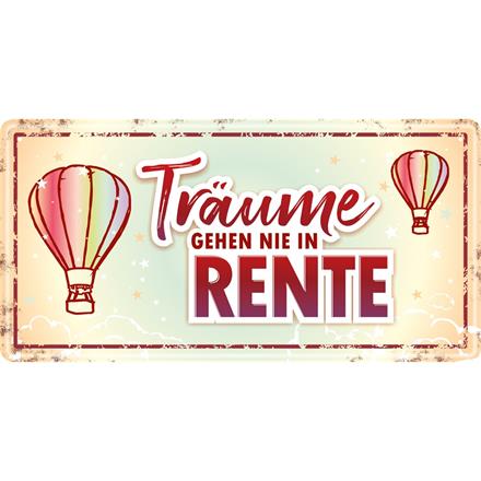 Rente Metallschild Träume