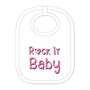 Rock it Baby Babylatz - Textilfarbe rosa