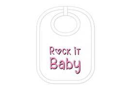 Rock it Baby Babylatz - Textilfarbe rosa