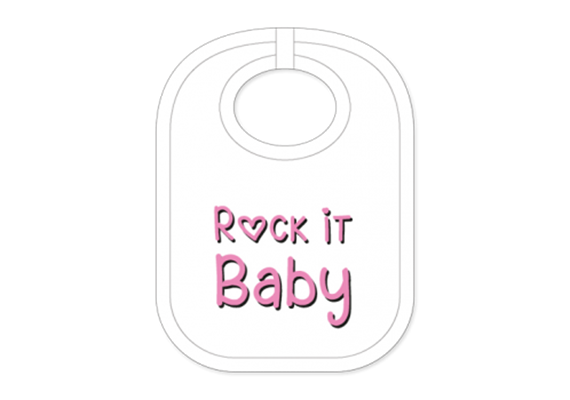 Rock it Baby Babylatz - Textilfarbe weiss | Bild 1