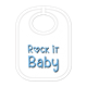 Rock it Baby Babylatz - Textilfarbe weiss