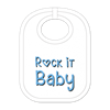 Rock it Baby Babylatz - Textilfarbe weiss
